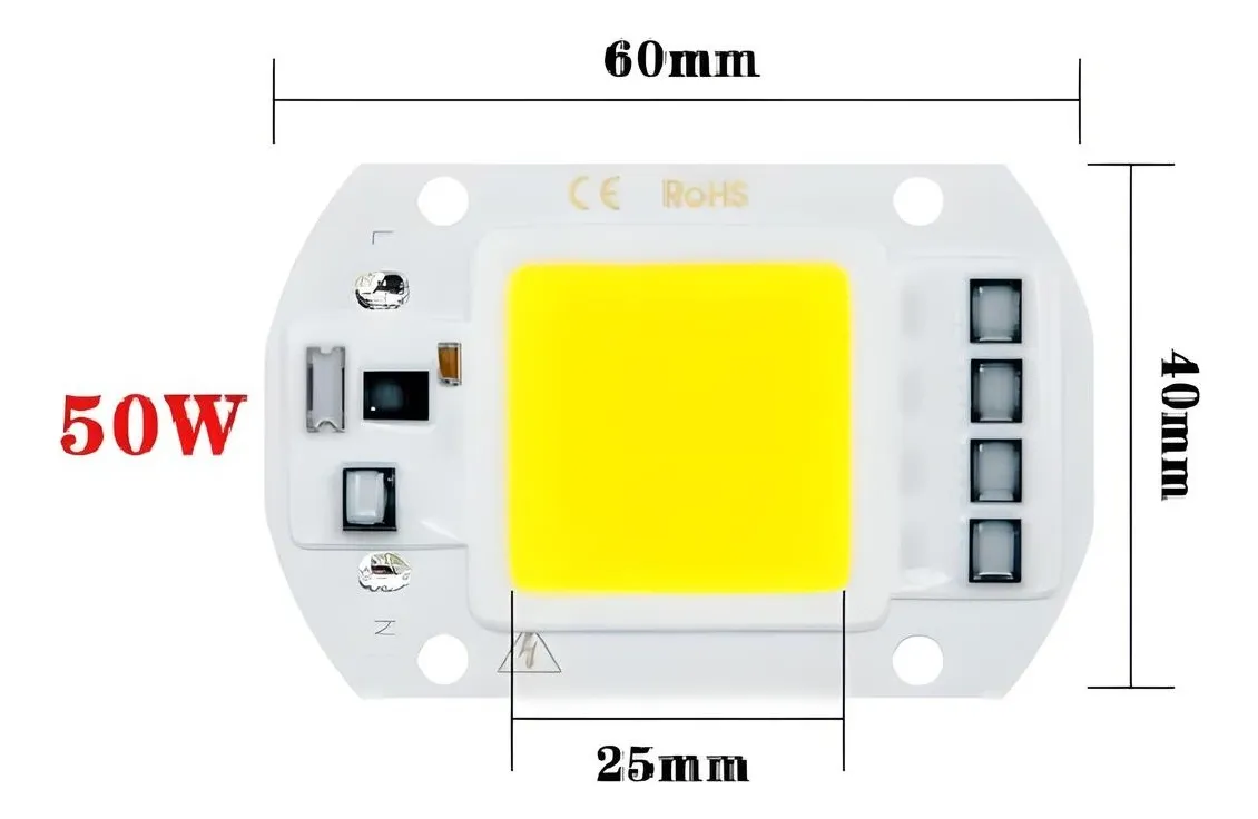 Led Cob 50w Alta Potencia 110v Selecciona Tono ww