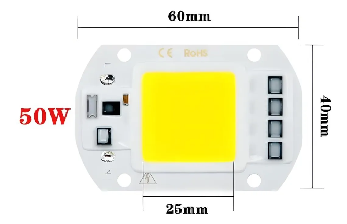 Led Cob 50w Alta Potencia 110v Selecciona Tono