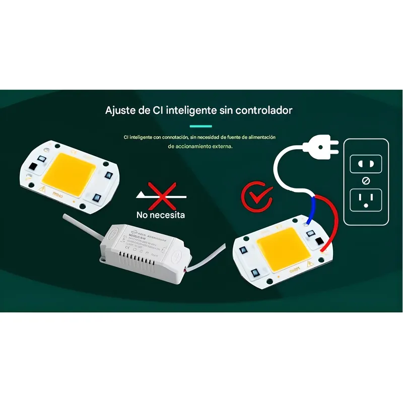 Led Cob 50w Alta Potencia 110v Selecciona Tono