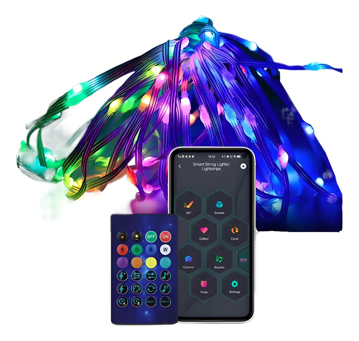 Luces Led Guirnalda Dream 20m Rgbic Bluetooth Ws2812b Usb Rgbic