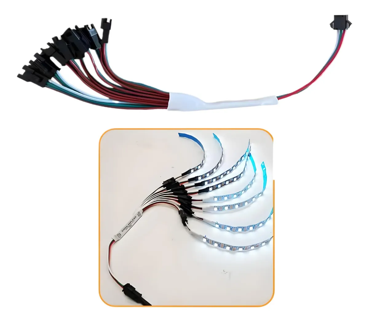 Mini Amplificador Led Splitter 3 Pines 8 Canales 5 - 24 Vcd