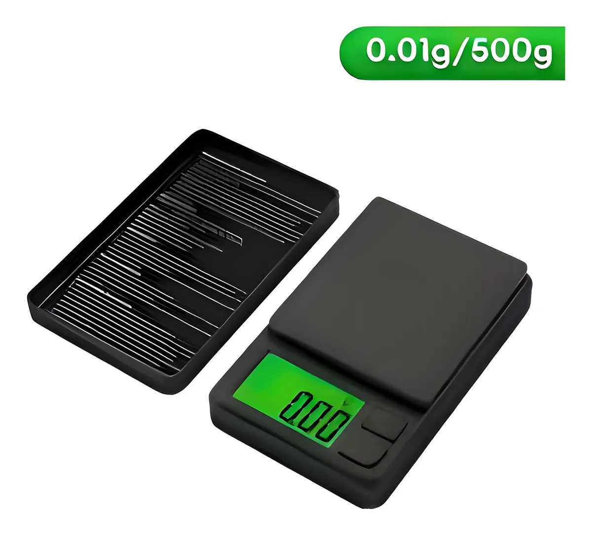 Mini Báscula Digital Gramera Bolsillo Cocina 0,01g A 500g Negro 500 G