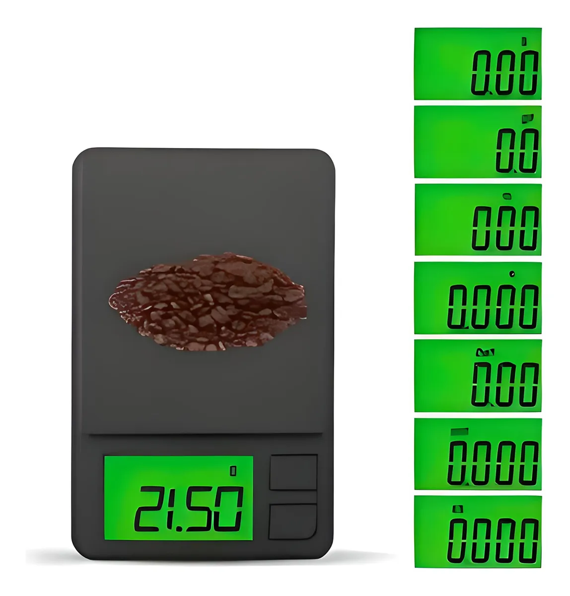 Mini Báscula Digital Gramera Bolsillo Cocina 0,01g A 500g Negro 500 G