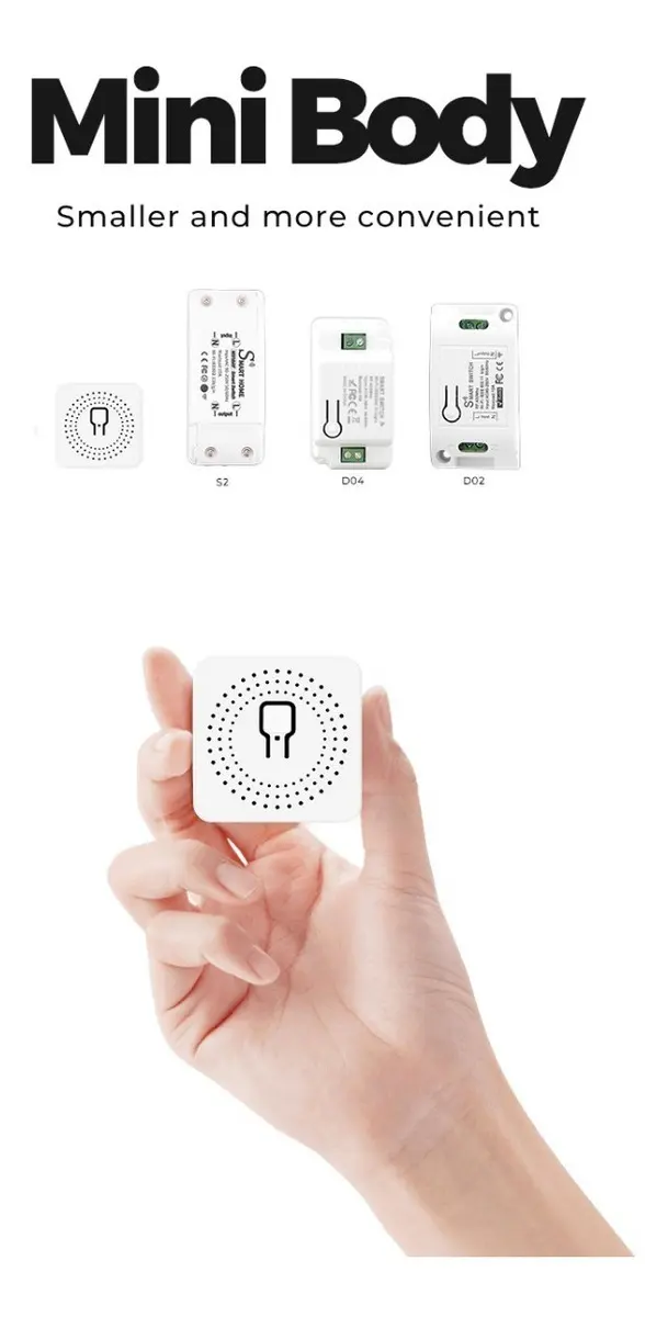 Mini Interruptor Inteligente Wifi Convierte Tu Apagador O Contacto En Smart, 16a, 110v 16 A Blanco