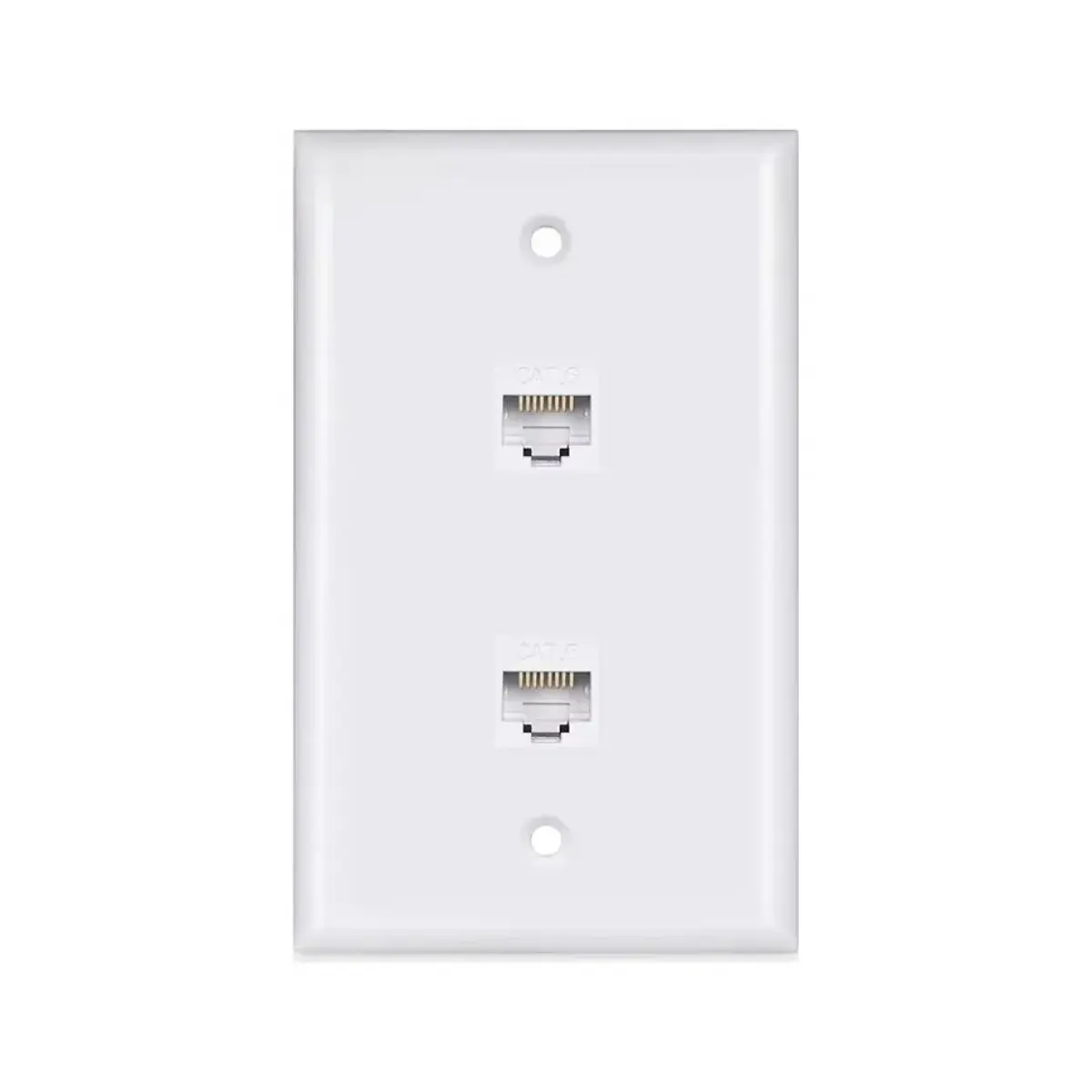 Placa Pared 2 Puertos Keystone Jack Rj45 Cat 6 Utp Ethernet