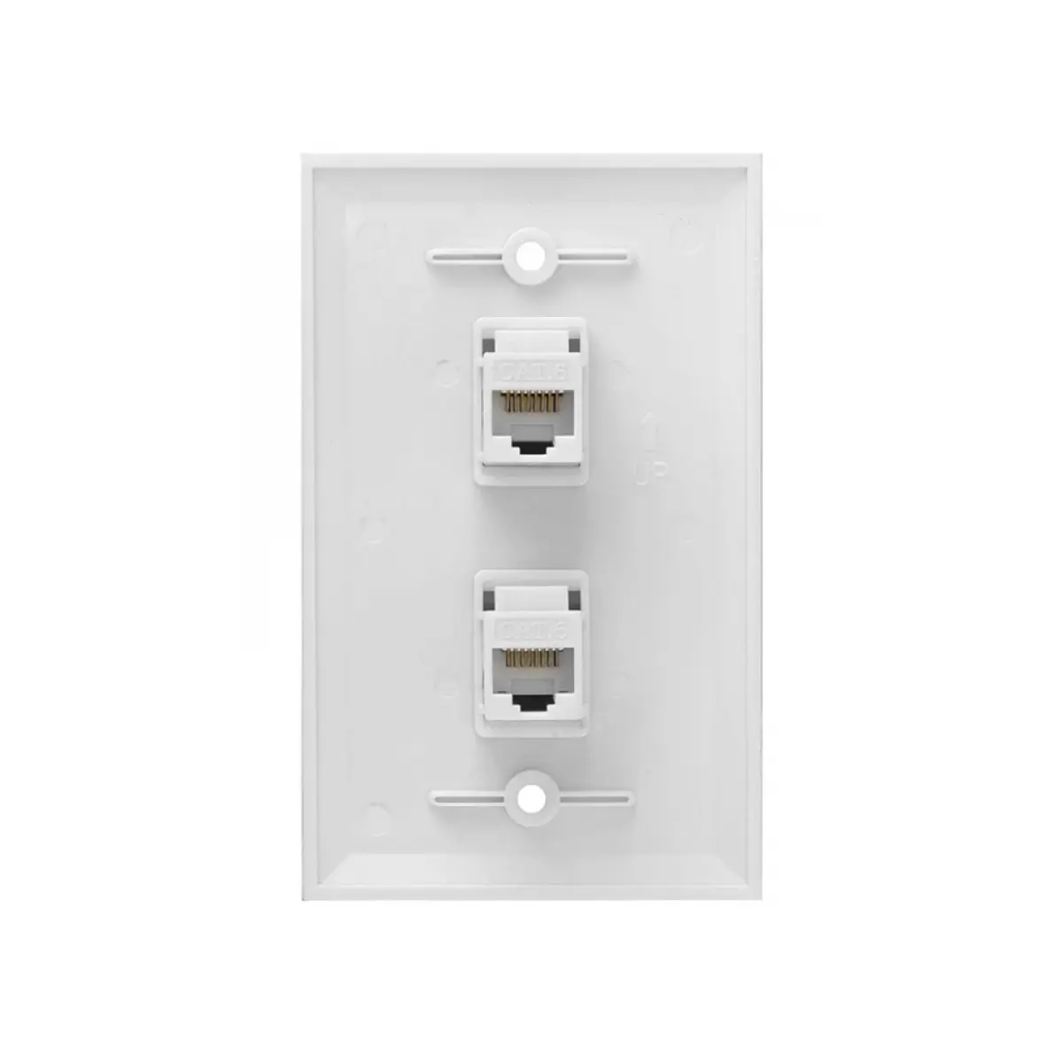 Placa Pared 2 Puertos Keystone Jack Rj45 Cat 6 Utp Ethernet