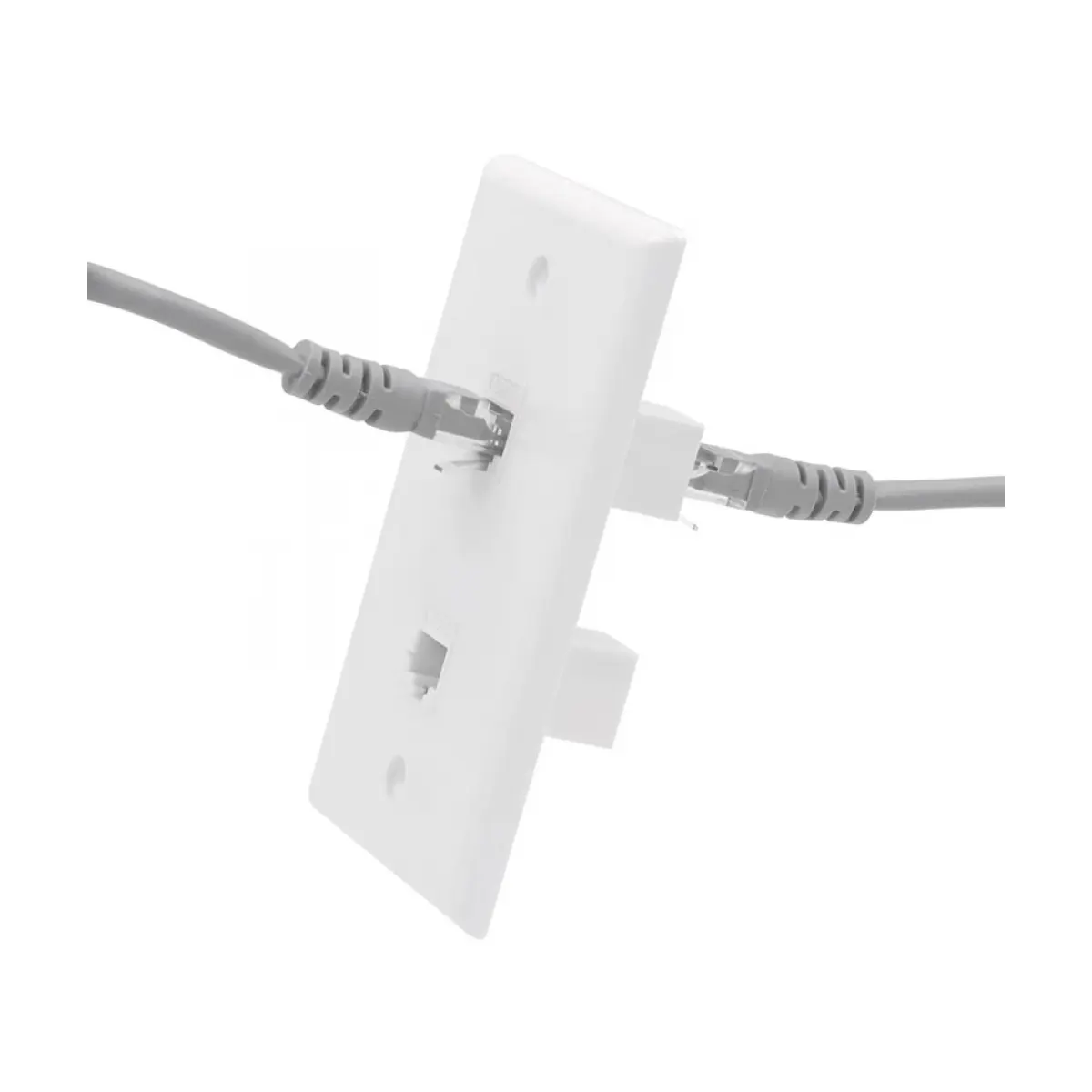 Placa Pared 2 Puertos Keystone Jack Rj45 Cat 6 Utp Ethernet