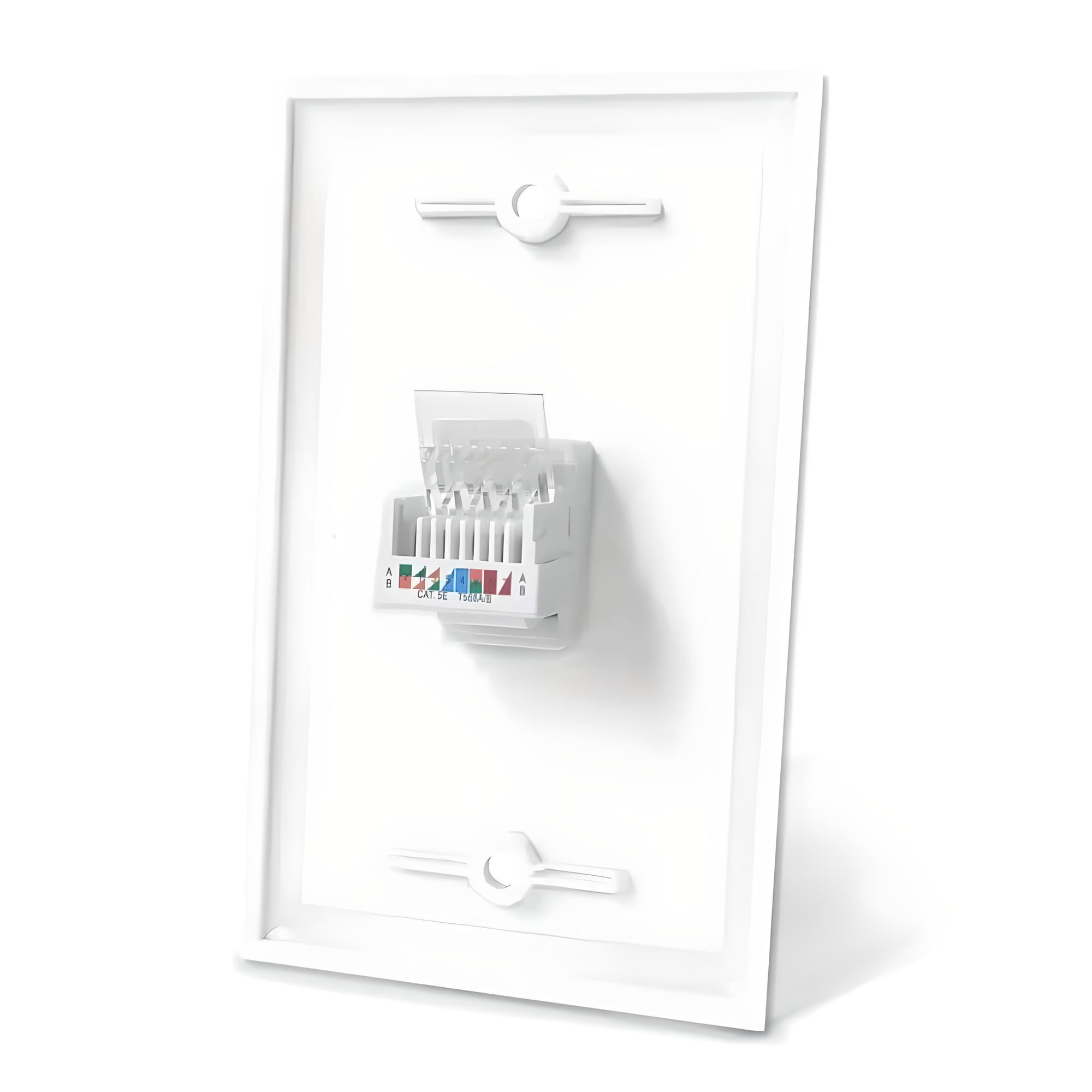 Placa Pared Rj45 Cat 6 Keystone Ethernet Ponchado