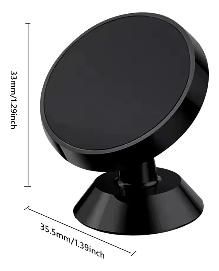 Práctico Soporte Magnético Negro Celular Carro Adherible