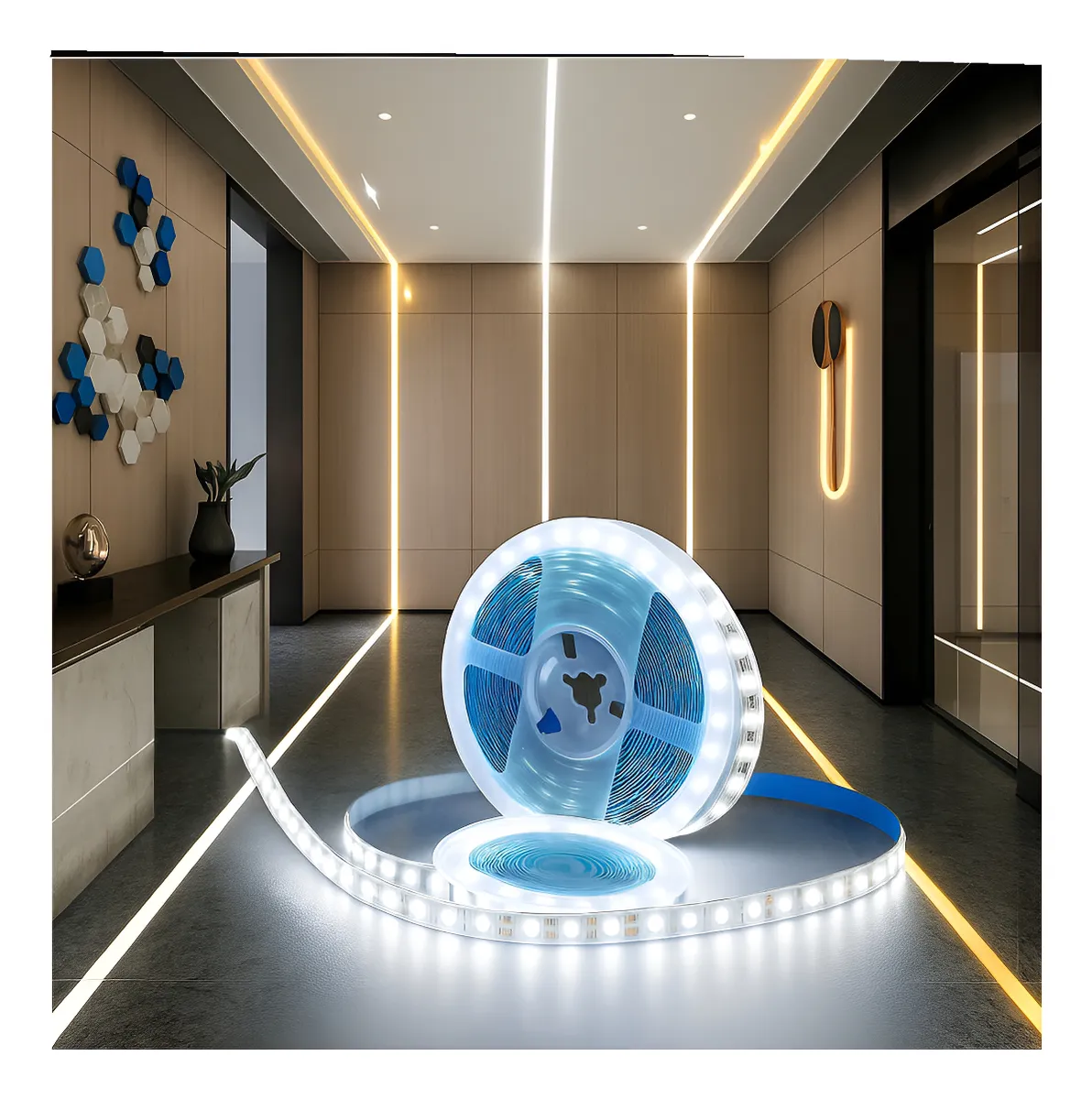 Rollo 10m Tira Led Secuencial Efecto Agua Corriendo 24v CW