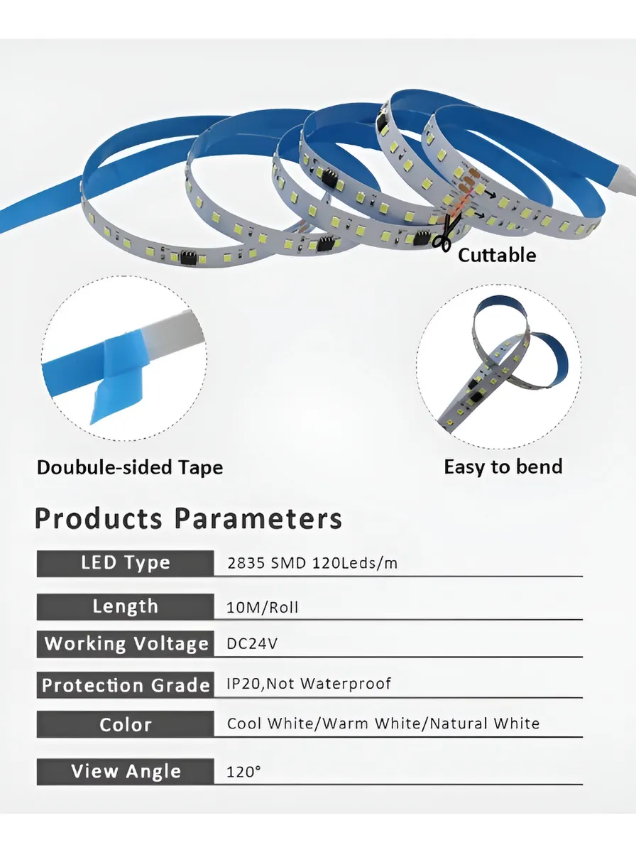 Rollo 10m Tira Led Secuencial Efecto Agua Corriendo 24v WW