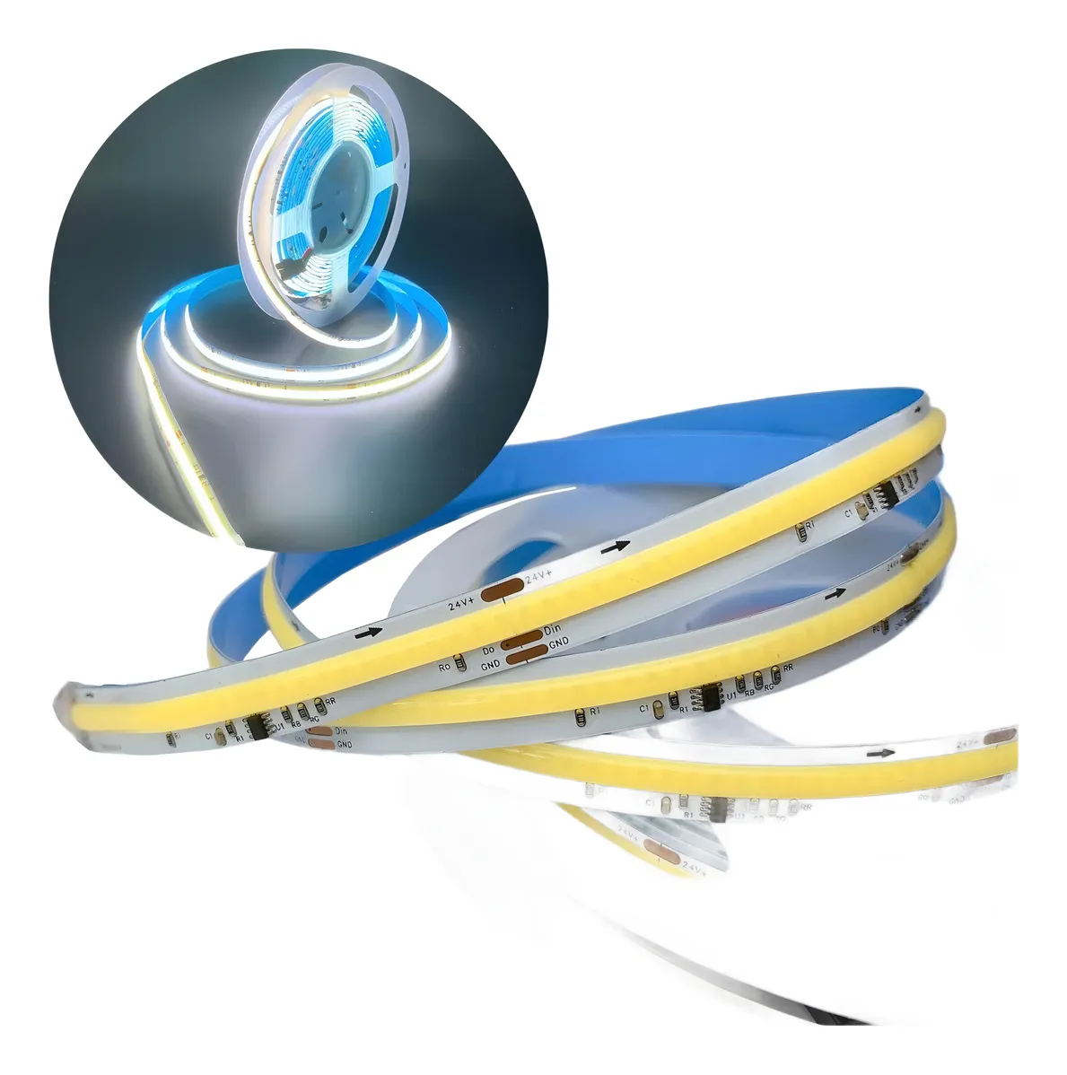 Rollo 5m Tira Led Cob Ws2811 Efecto Agua Corriendo Natural 5m Blanco Natural