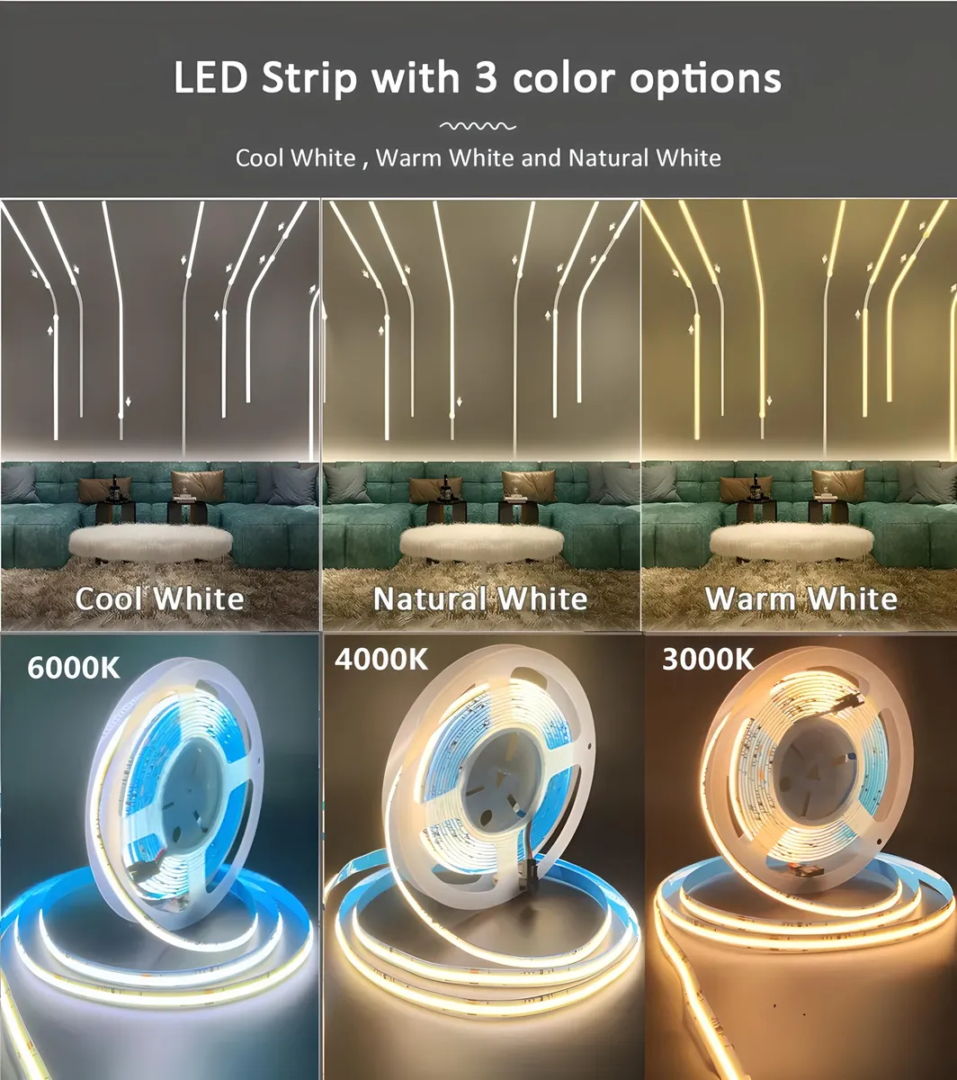 Rollo 5m Tira Led Cob Ws2811 Efecto Agua Corriendo Natural 5m Blanco Natural