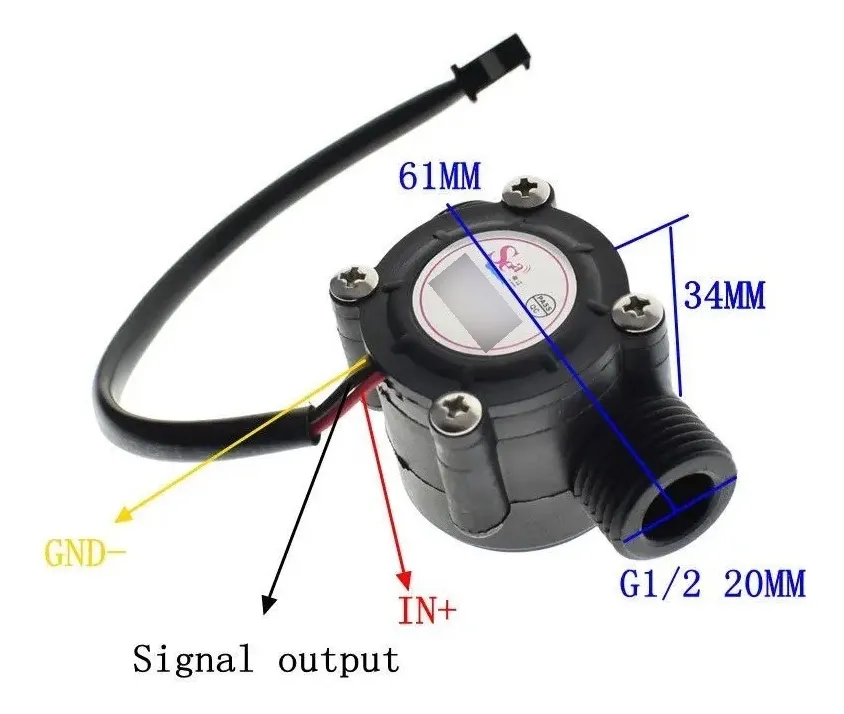 Sensor De Flujo De Agua Yf-s201 (efecto Hall), Arduino, Pic