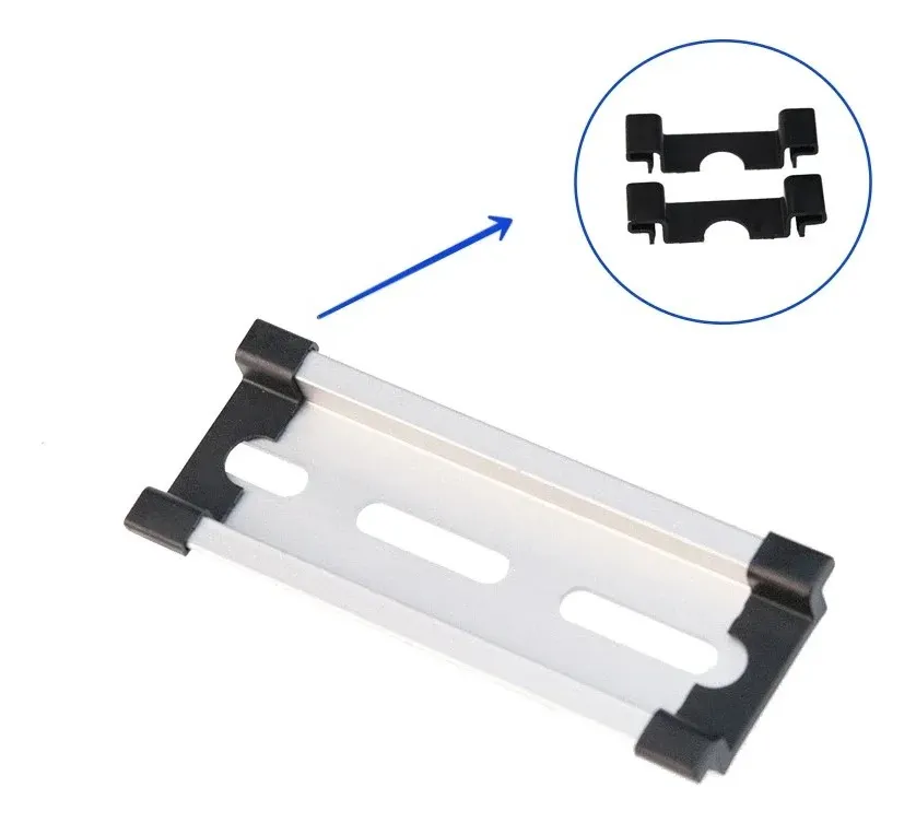 Tapas Negras Para Riel Din 35mm