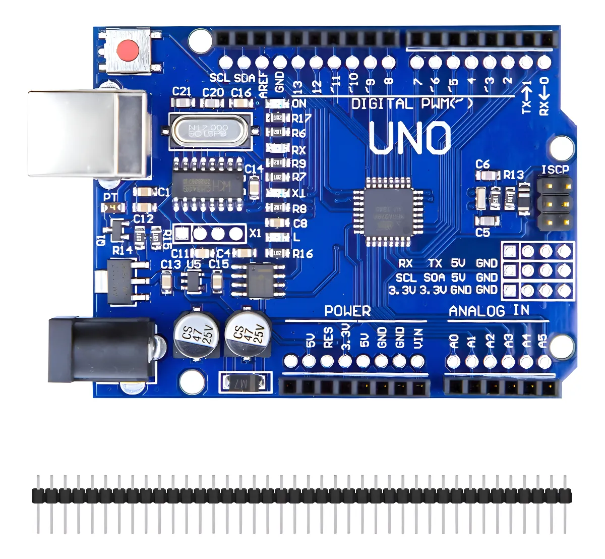 Tarjeta de Desarrollo Arduino Uno R3 Atmega328 Smd sin cable USB