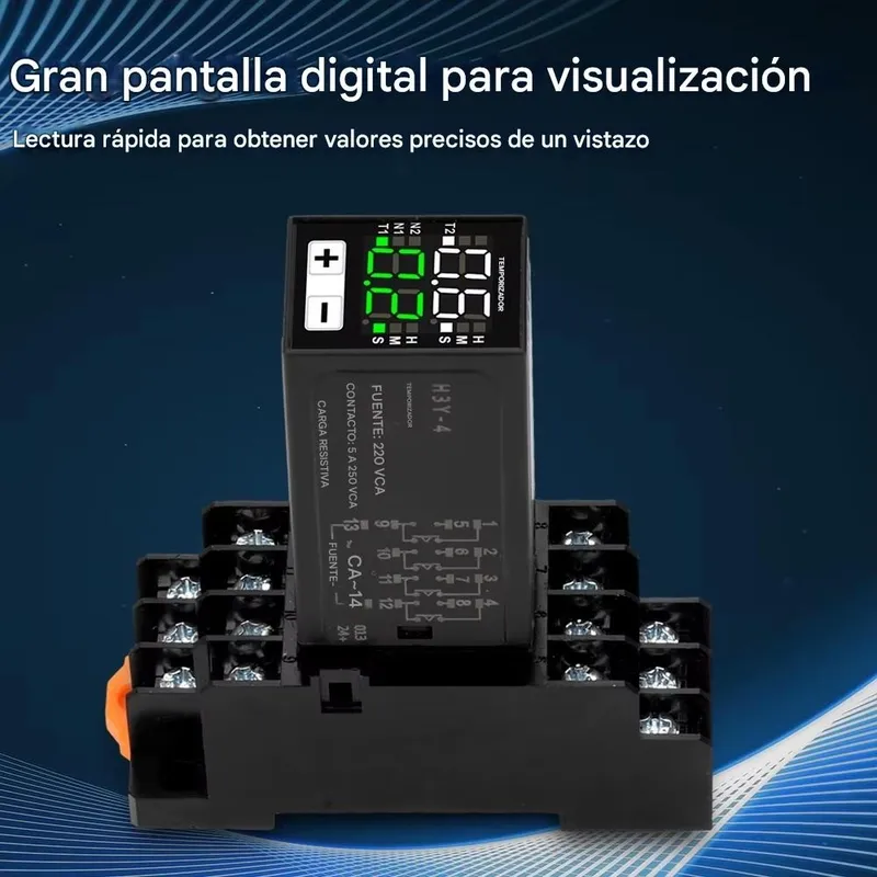 Timer Relay Relevador Dual Digital 4 No 4 Nc Elige Voltaje Ac220v
