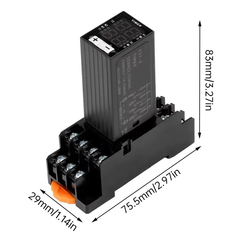 Timer Relay Relevador Dual Digital 4 No 4 Nc Elige Voltaje Ac220v