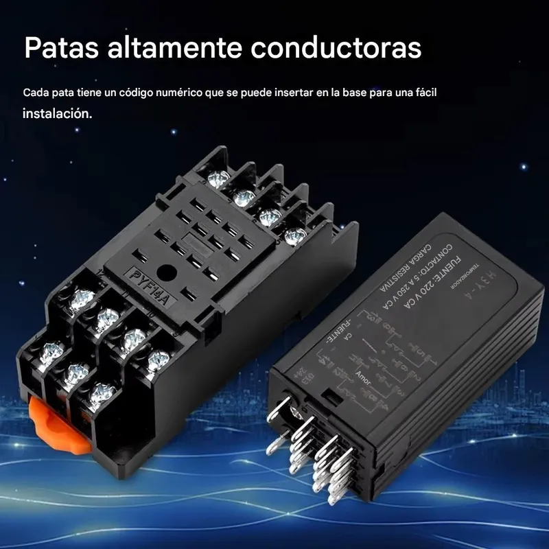 Timer Relay Relevador Dual Digital 4 No 4 Nc Elige Voltaje Ac220v
