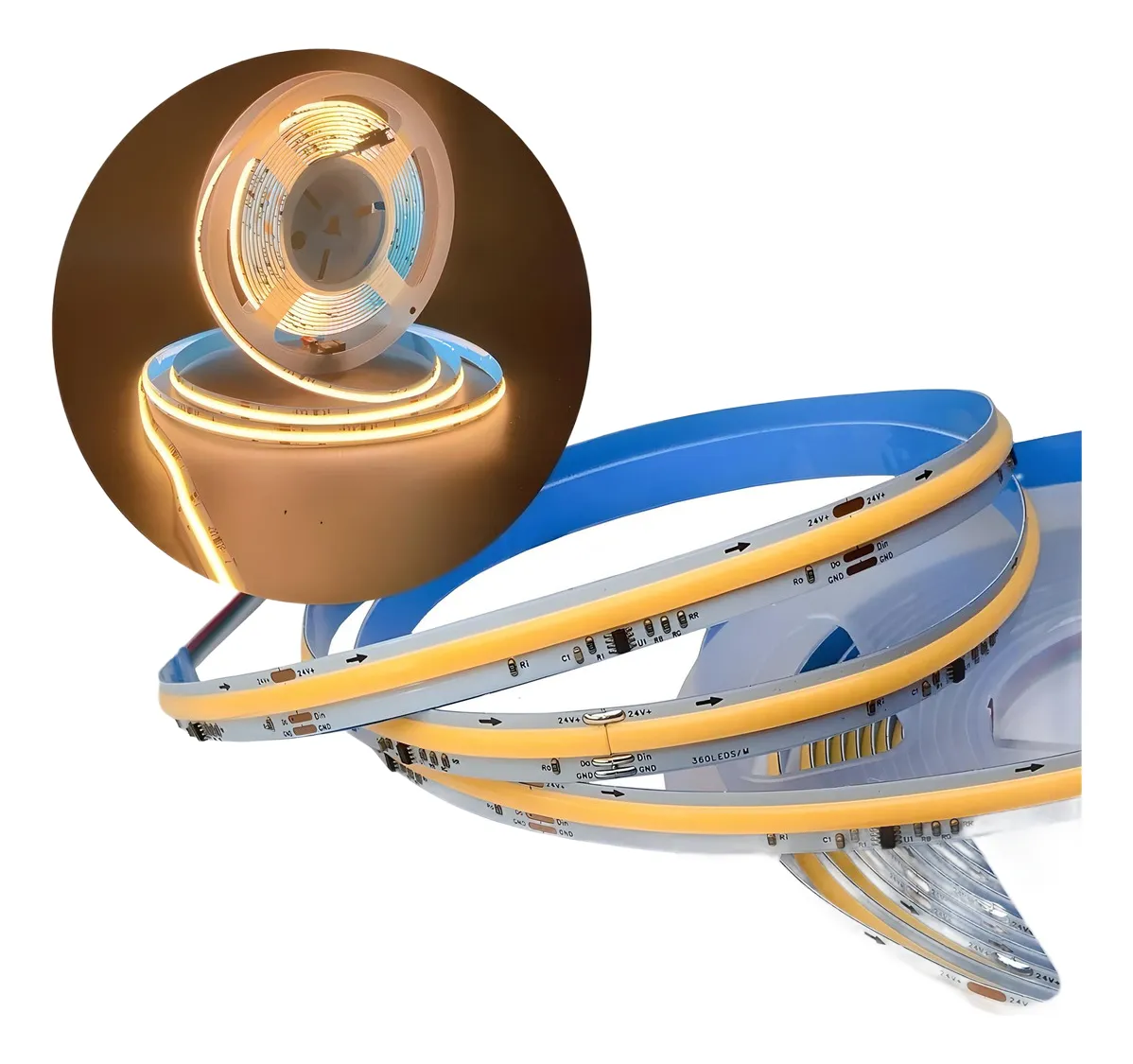 Tira Led Cob Ws2811 Secuencial Efecto Agua Corriendo Blanco Natural
