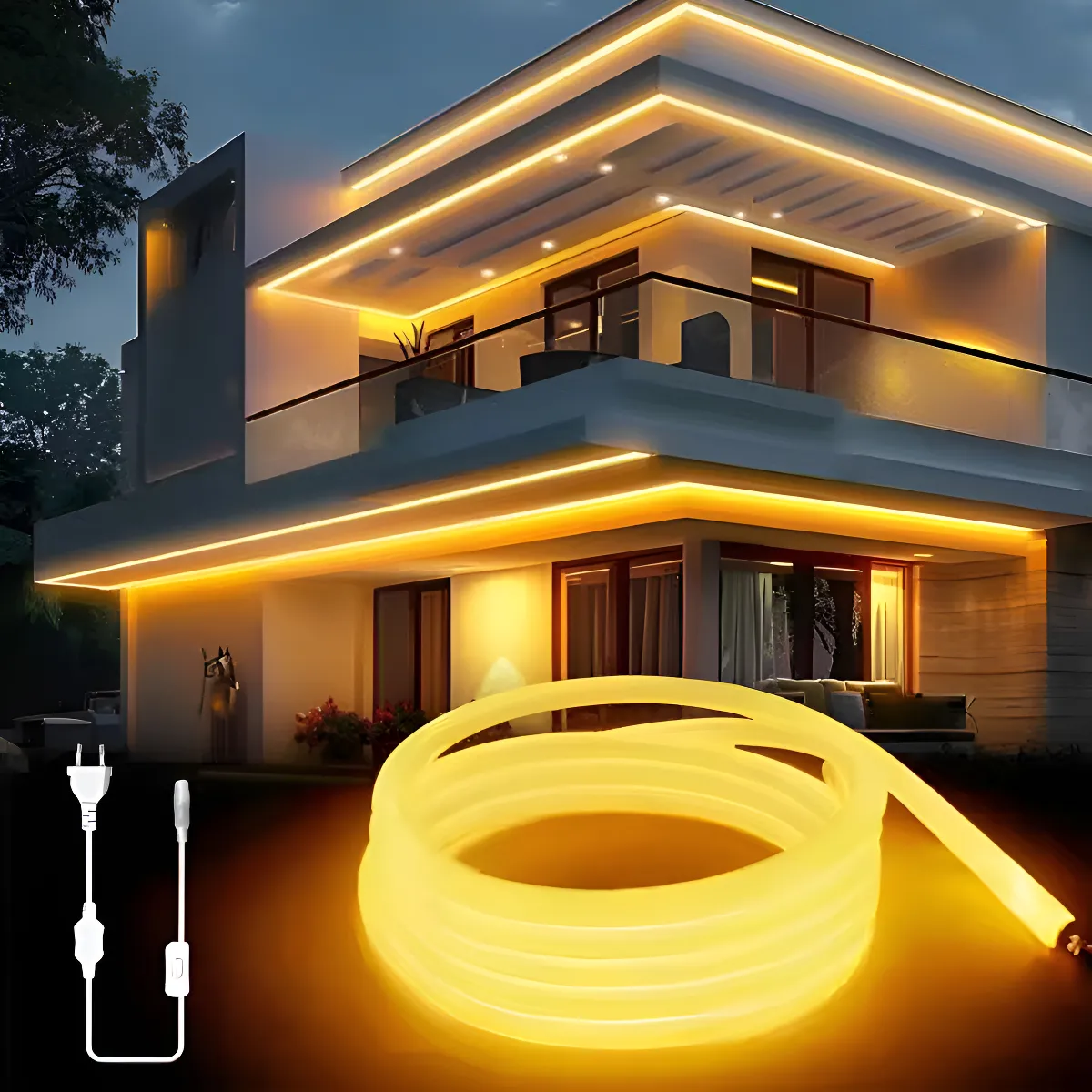 5m Tira Led Ultra Brillante CobIp65 Atenuable Blanco Cálido