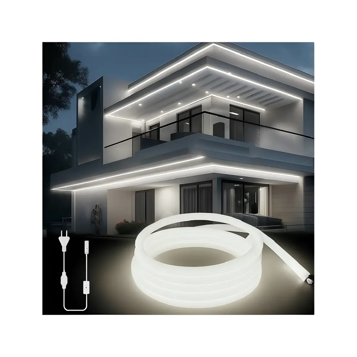 Tira Led Ultrabrillante Cob 110v Dimeable Blanco Natural 4000k