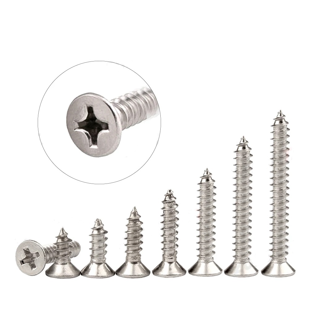 Tornillo Pija Cabeza Plana #12 Inoxidable 1 Pza