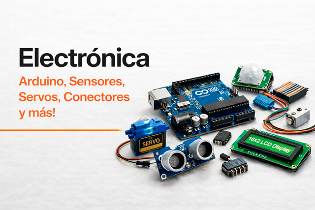 Componentes electrónicos para tus proyectos de electronica, arduino, sensores, servos, conectores y más